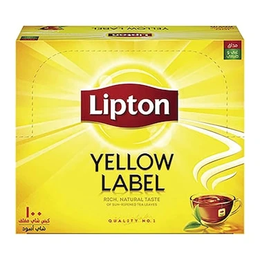 Lipton Yellow Label Black Tea - 100 Tea Bags